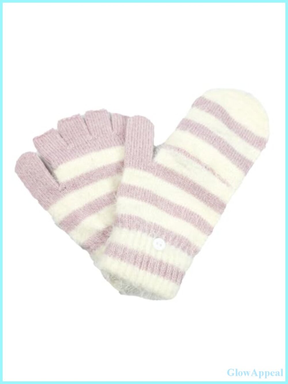 Convertible Fingerless Gloves with Flip-Top Mittens, Winter Knit, Touchscreen